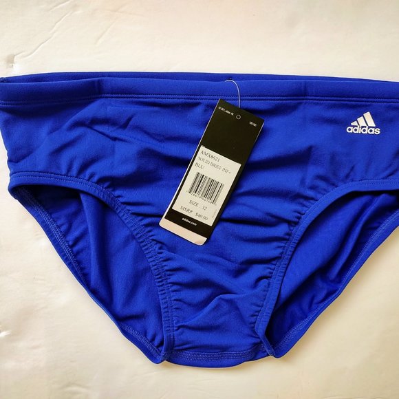 Adidas Performance Men's Blue InfiniteX+ Solid Swim Brief AMX8621 Sizes 28 to 36 - Picture 1 of 8